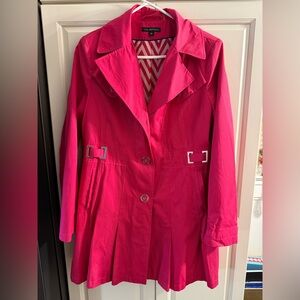 Via Spiga Fuchsia Trench Coat